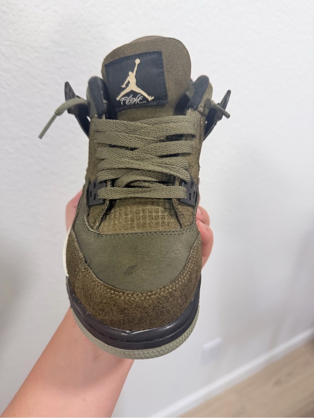 Jordan retro 4 olive green - Picture 2 of 9